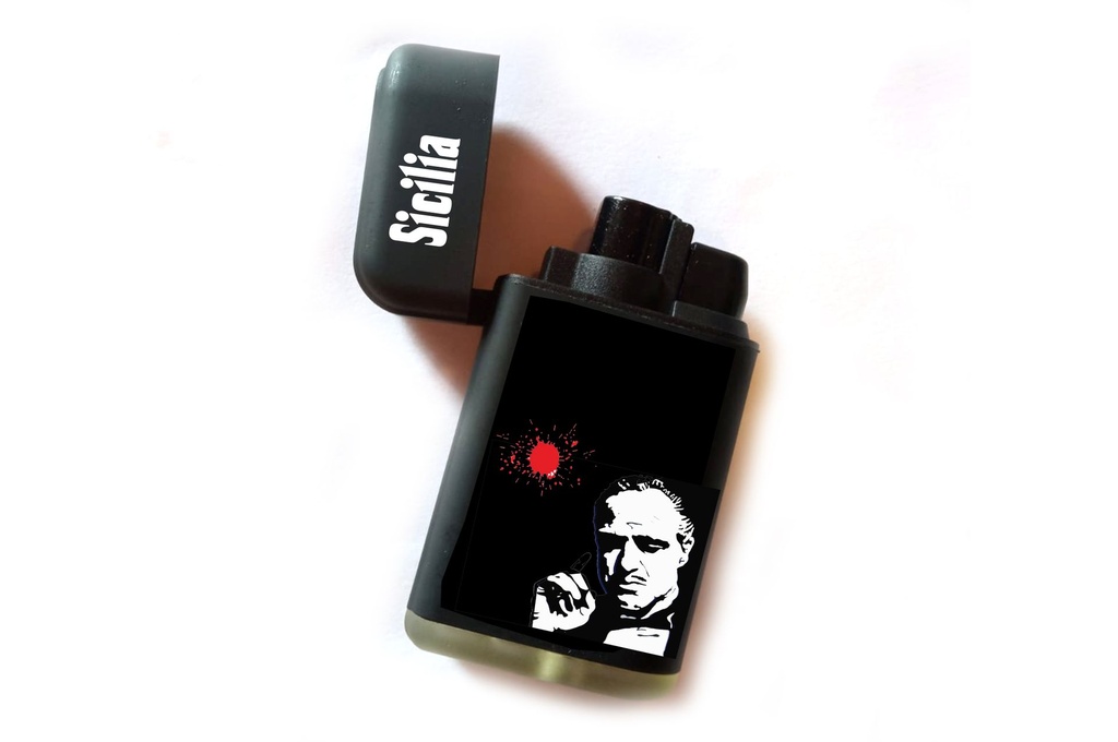 ACCENDINO TIPO ZIPPO NERO MATT DA PERS 