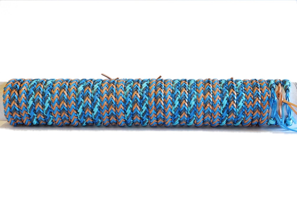 BRACCIALE CUOIO TRECCE  COLORI ASS. 