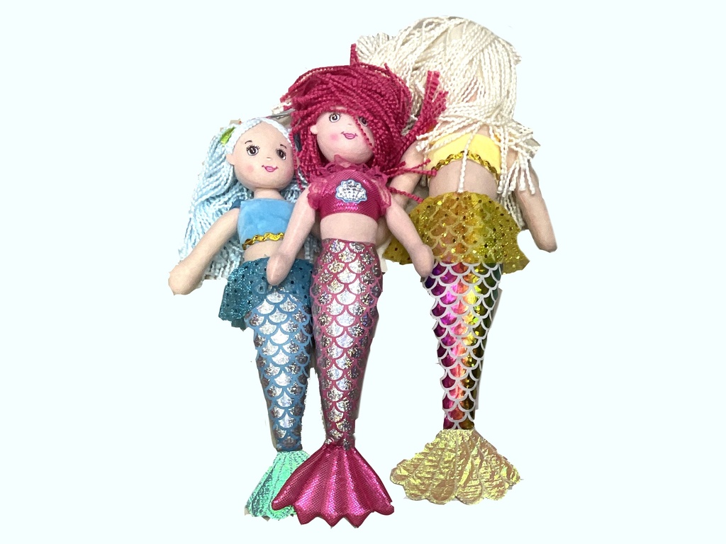 BAMBOLA SIRENA STOFFA 40 CM COL ASS DA PERS 