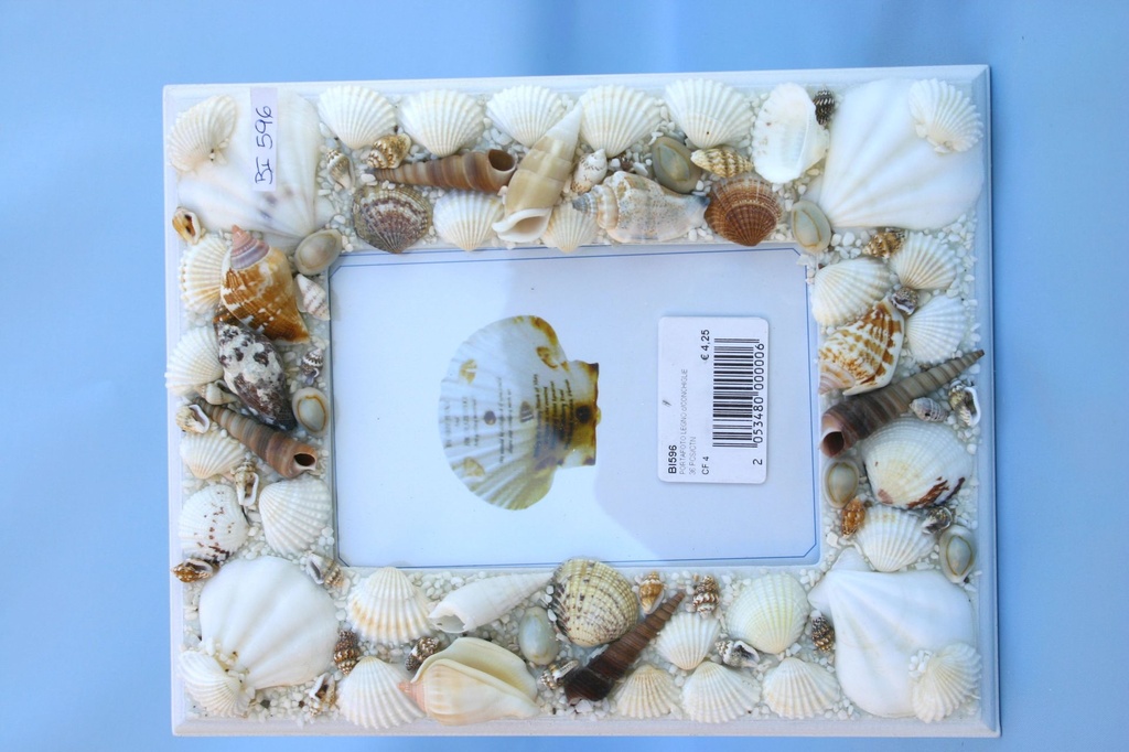 PORTAFOTO LEGNO c/CONCHIGLIE 