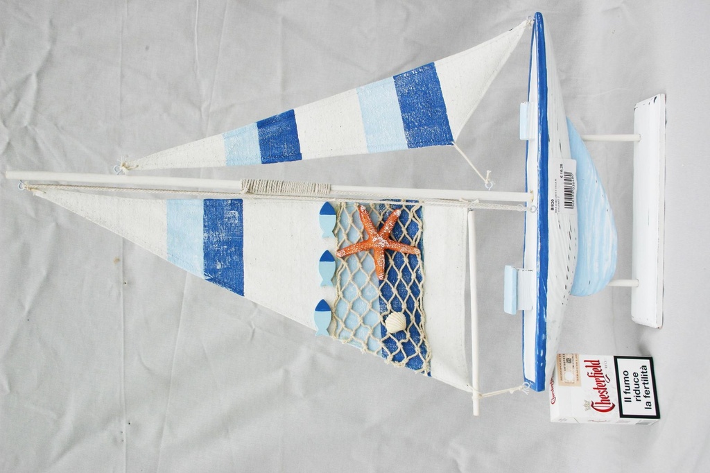 BARCA LEGNO C/RETE E STELLA REISNA 56x32,5x5,5 