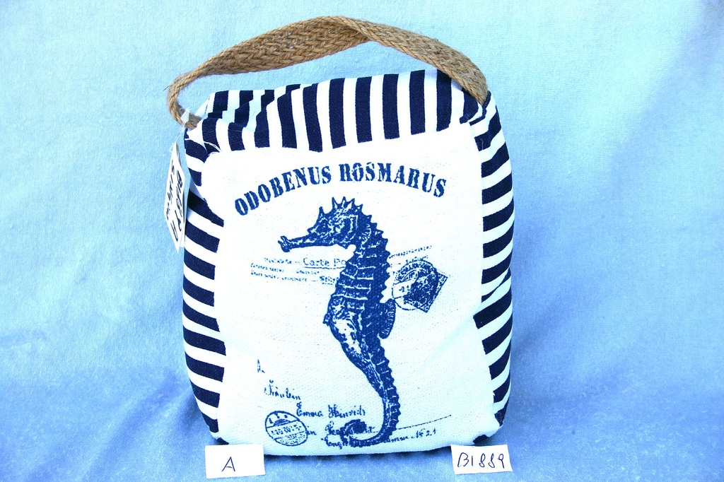 FERMAPORTA STOFFA DISEGNI MARINI 