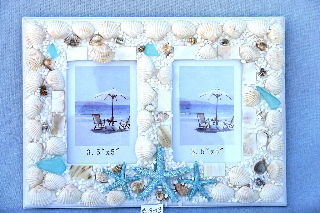 PORTAFOTO LEGNO C/CONCH. 2 POSTI 