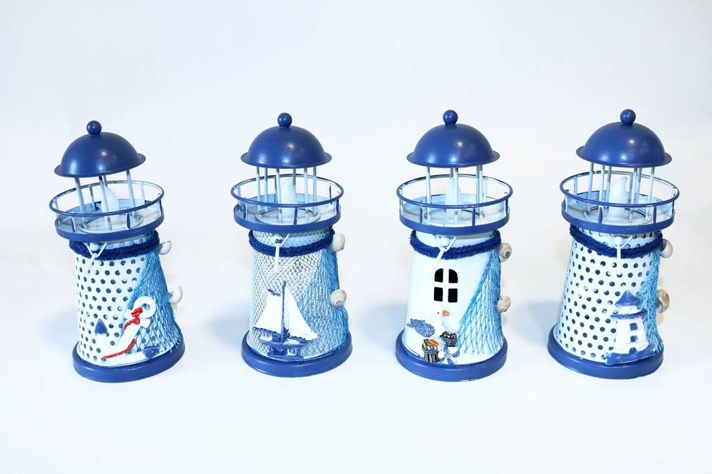 FARO METALLO 4 SOGG ASS CON CANDELINA 15*6.5 CM 