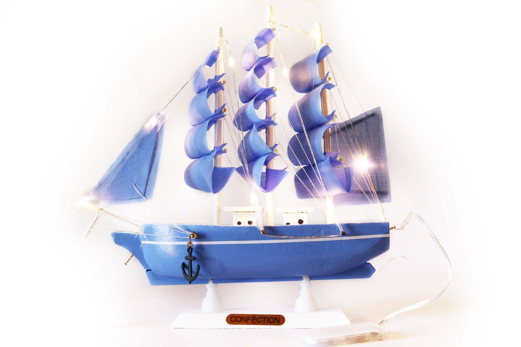 BARCHE LEGNO CM 24 C/LUCE 