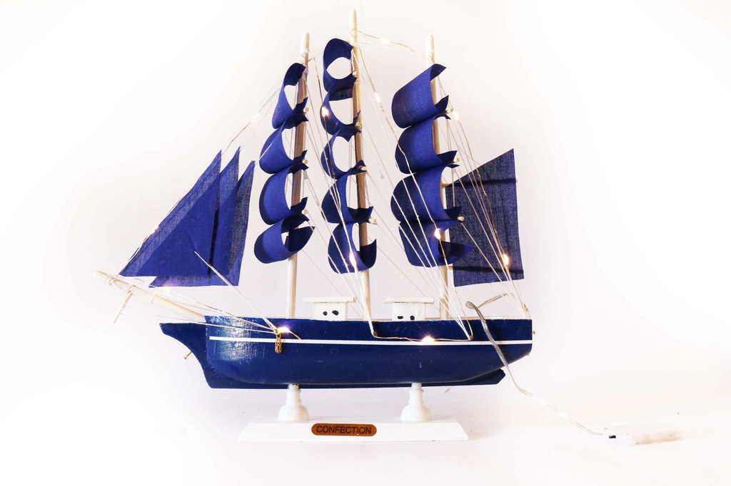 BARCHE LEGNO CM 30 C/LUCE 