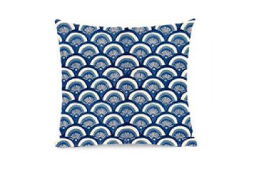 CUSCINO SEMICERCHI BIANCHI+BLU 40*40 CM 