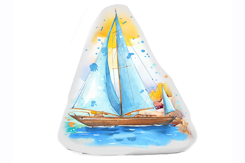 FERMAPORTA FORMA BARCA VELA 12*27 CM 