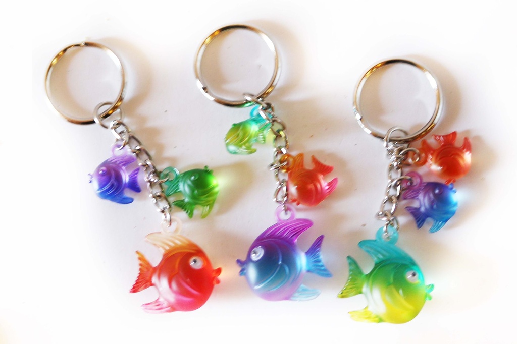 PORTACHIAVI ACRILICO C/3 PEND. PESCI 