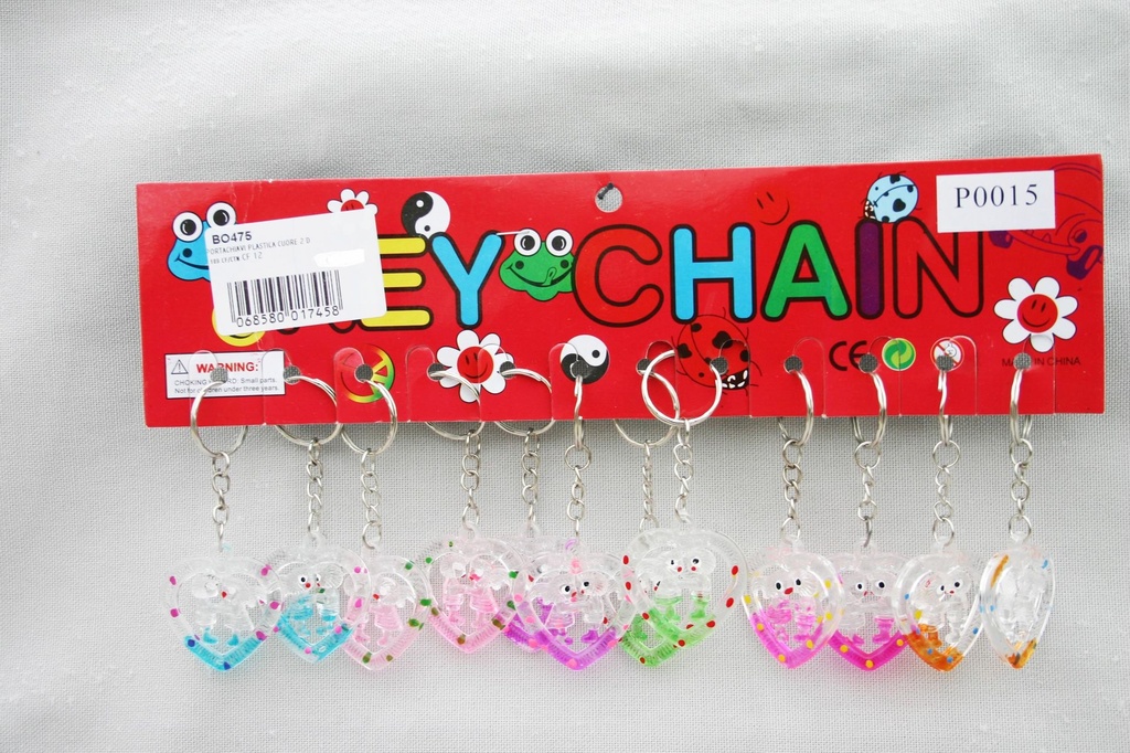 PORTACHIAVI PLASTICA CUORE 2 DELFINI 