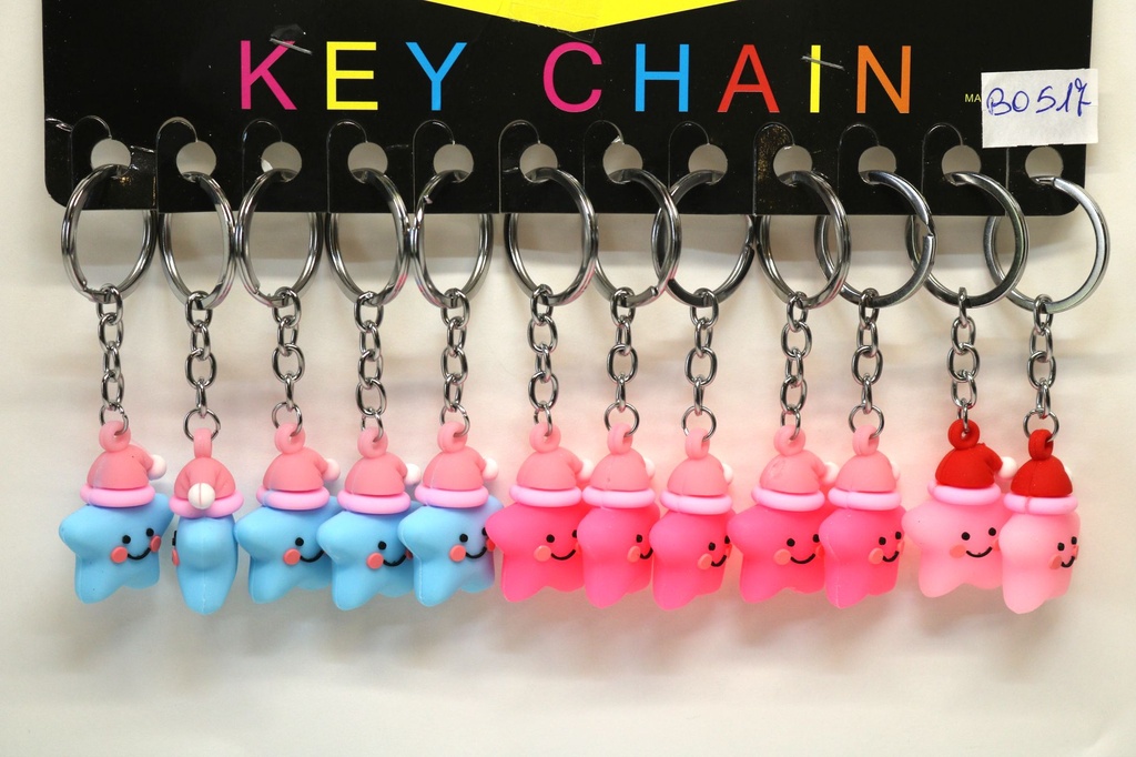 PORTACHIAVE GOMMA STELLA COL ASS 