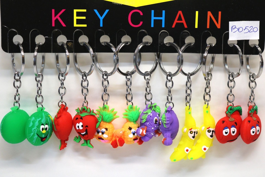 PORTACHIAVE GOMMA FRUTTA COL ASS 