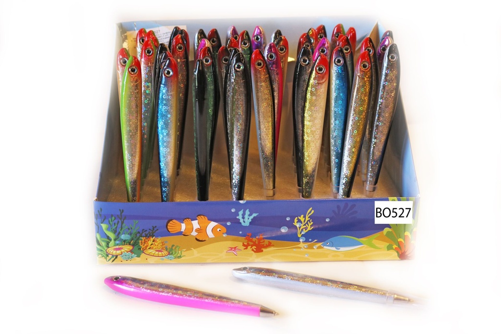 PENNA PLASTICA PESCE ARG (DISPL BOX 48 PCS) 