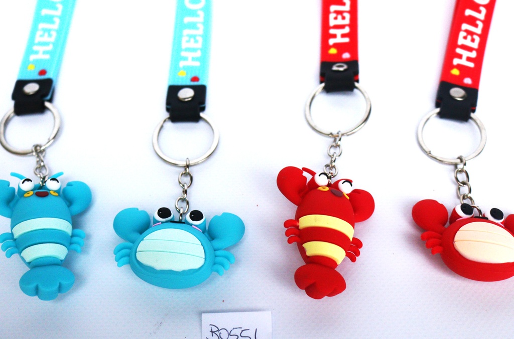 PORTACHIAVE GOMMA GRANCHIO COL ASS 