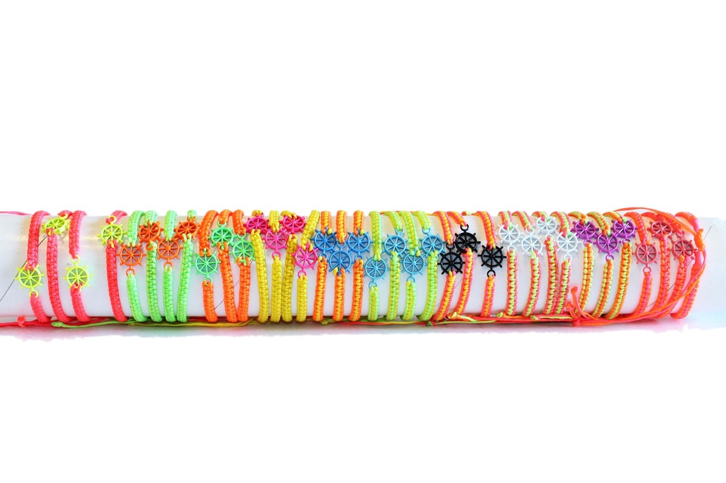 BRACCIALE COTONE CON TIMONE COL.FLUO 