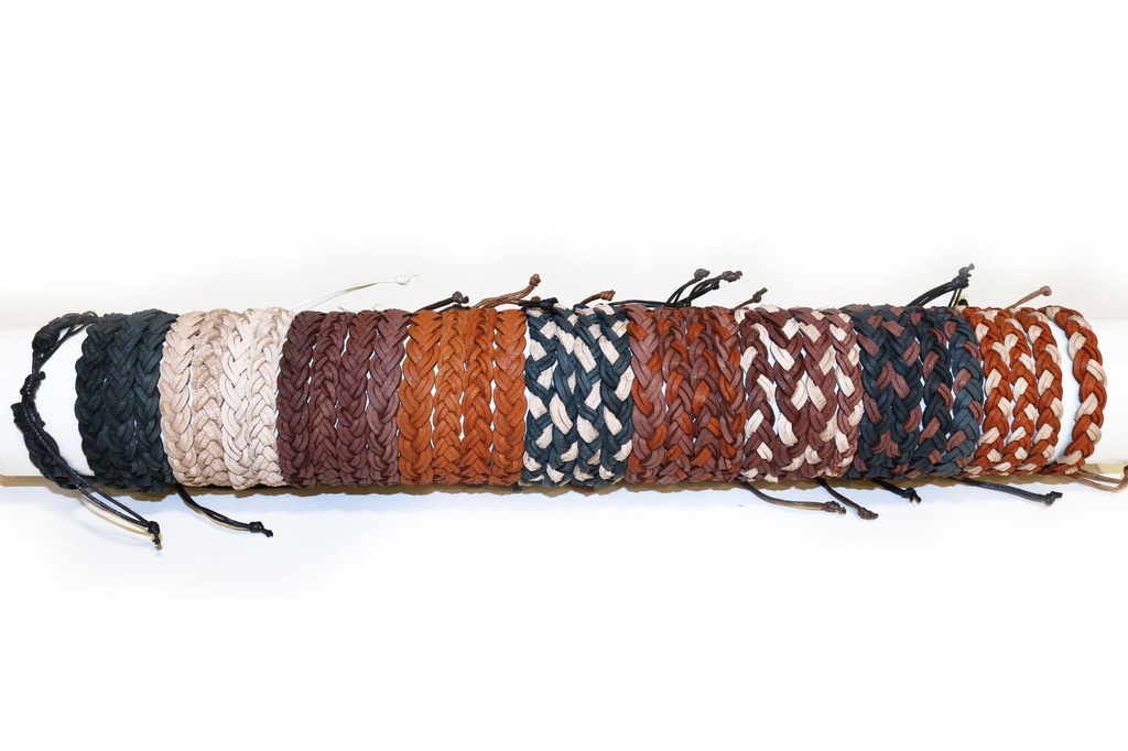 BRACCIALE ECOPELLE TRECCE 