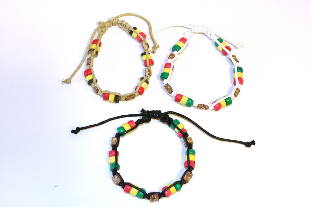 BRACCIALE PERLINE LEGNO 