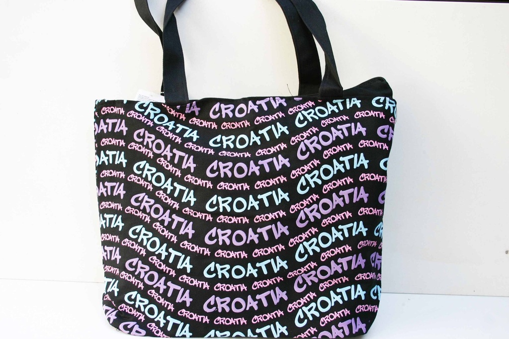 BORSA TESSUTO MULTISCRITTE CROATIA 3 COL ASS 