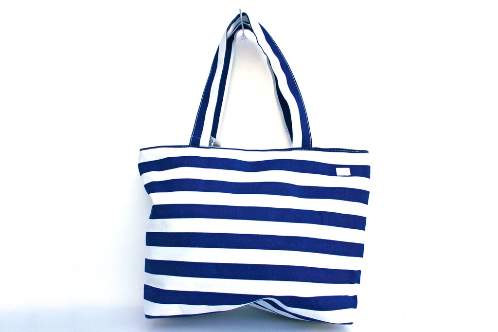 BORSA STOFFA BLU C/ANCORA 43*33*10 CM 