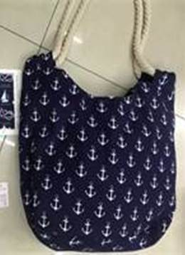 BORSA STOFFA DECORI MARINARI 