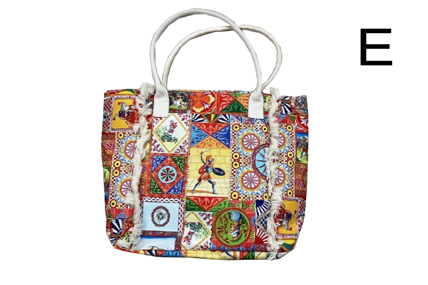 BORSA STOFFA C/CIUFFI 50*36*13 CM PUPO 