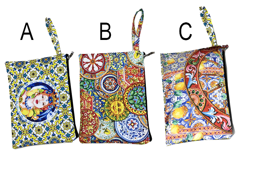 BORSELLO STOFFA 28*20 CM 3 DIS ASS 