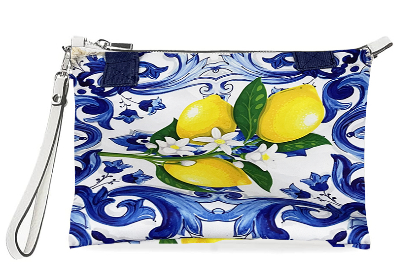 BORSELLO STOFFA 28*20 CM LIMONI 