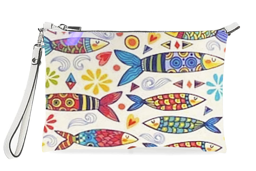 BORSELLO STOFFA 28*20 CM PESCI COLORATI 