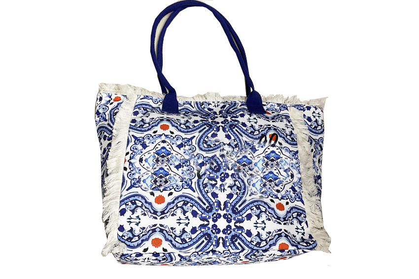 BORSA STOFFA C/FRANGE 57*37*17 CM 