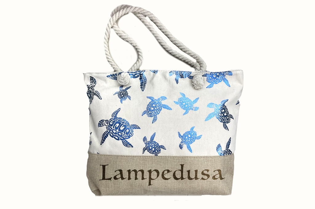 BORSA STOFFA 50*37*13cm TARTARUGHE LAMPEDUSA 