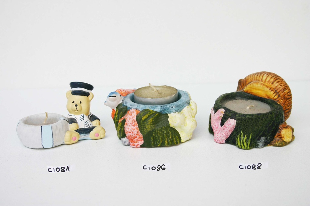 FONDALE MARINO C/CONCH. CERAM. C/CANDELA 