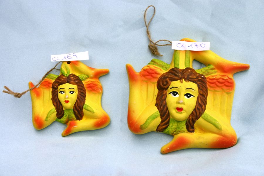 TRINACRIA CERAMICA GIALLA cm 17 