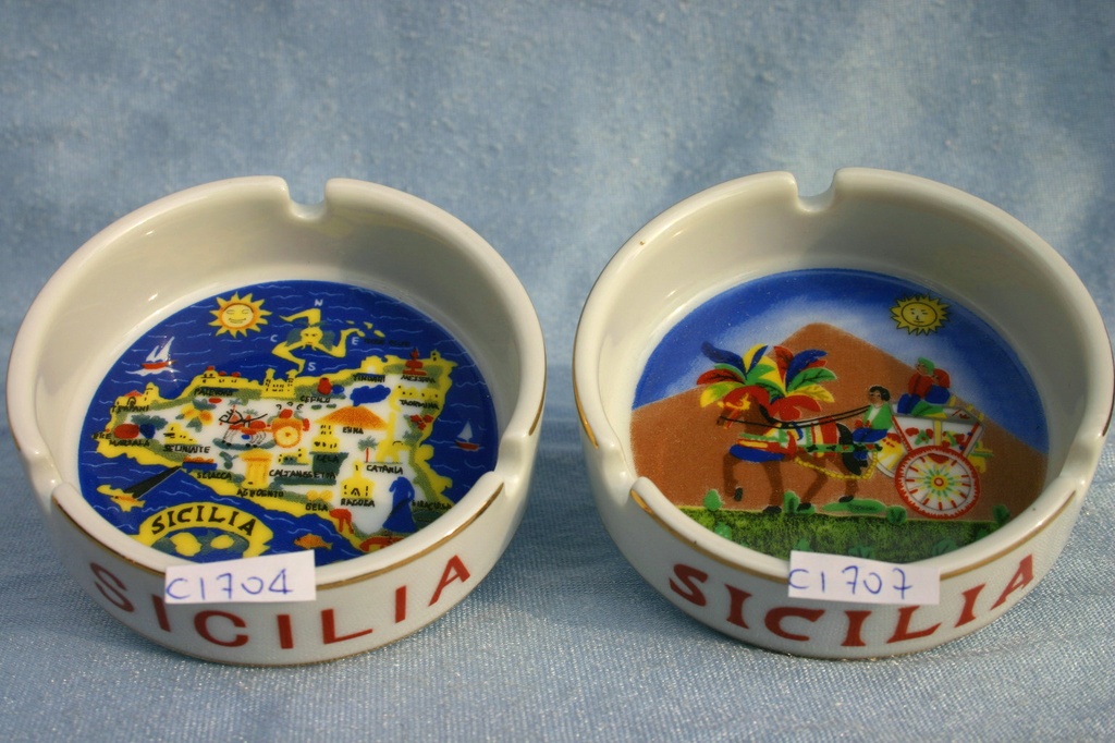 POSACENERE CERAMICA SICILIA 