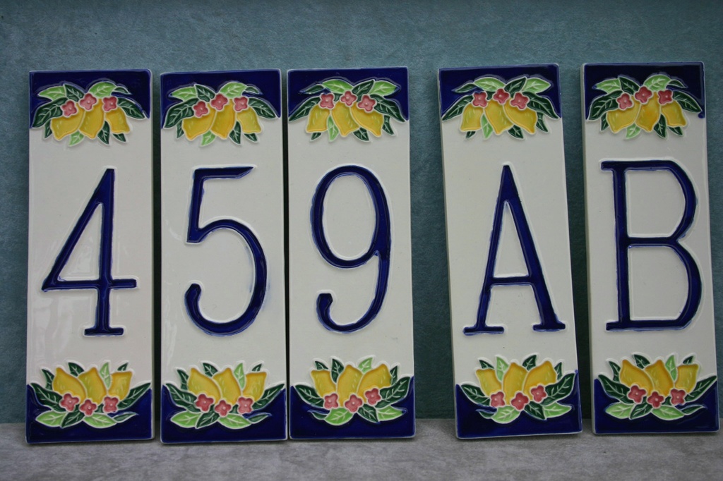 NUMERI CERAMICA 15 x 4,5 - LIMONI 