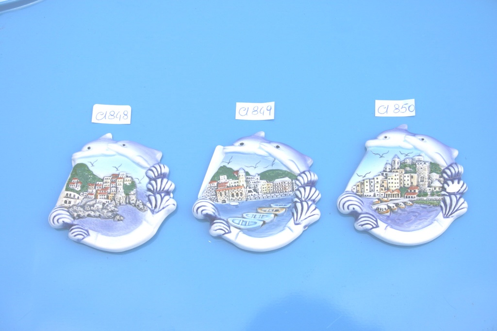 MAGNETE CERAMICA DELFINO E VEDUTA DIAM 6,5 