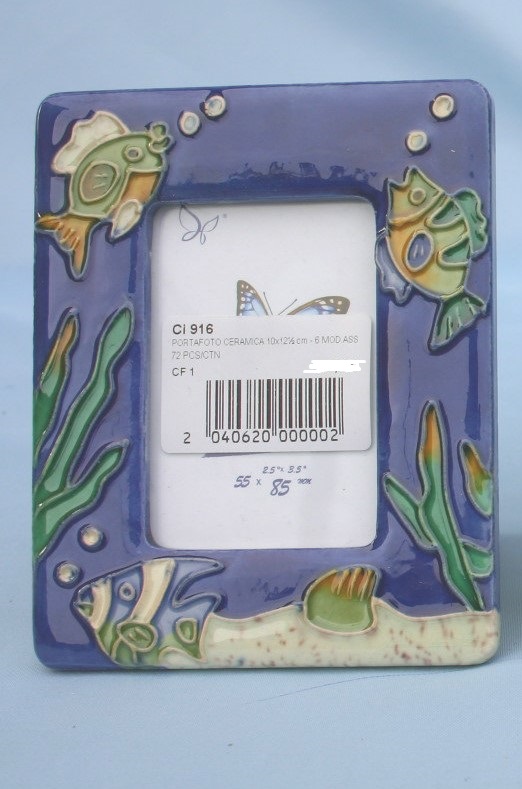 PORTAFOTO CERAMICA 10x12,5 cm - 6 MOD.ASS 