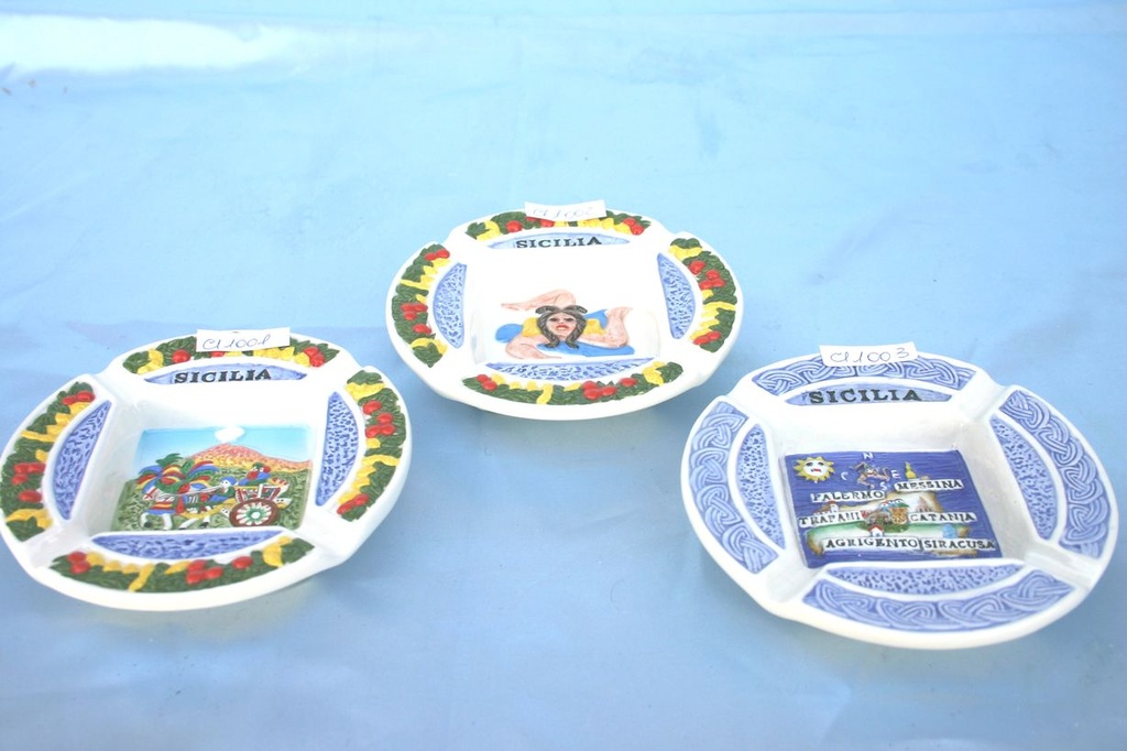 POSACENERE CERAMICA ROT.SICILIA CARRETTO 