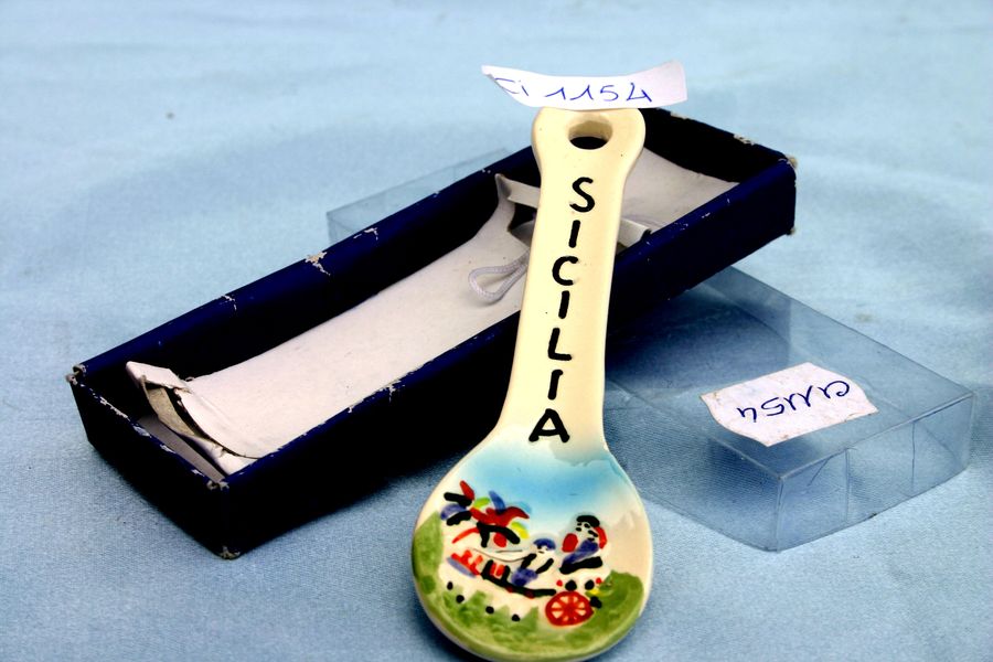 CUCCHIAIO CERAMICA SICILIA 11,5cm cf36pz 
