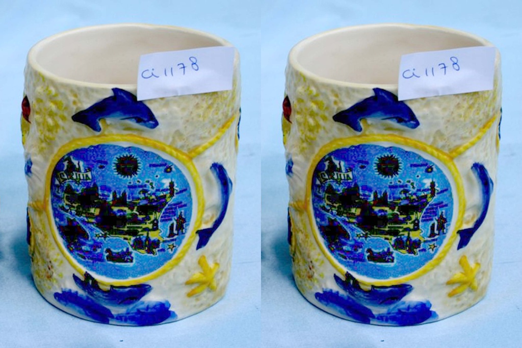 TAZZA CERAMICA c/DECALCO SICILIA 