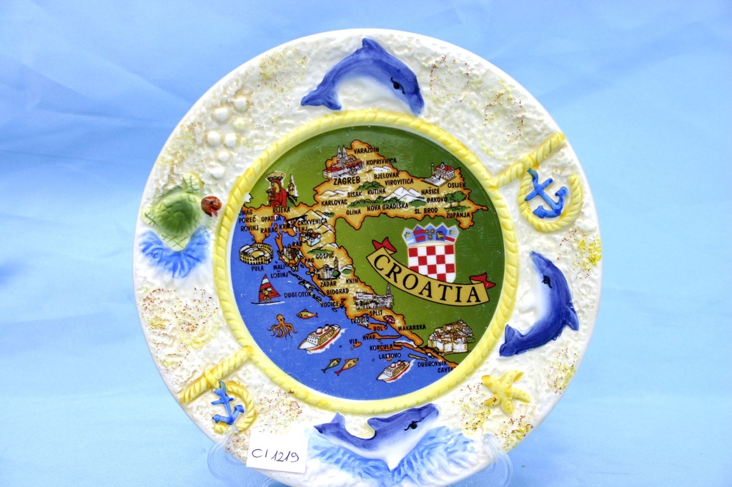 PIATTO CERAMICA c/DECALCO CROATIA 