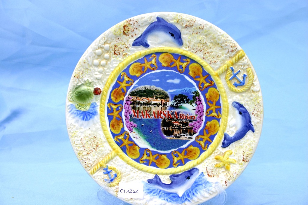 PIATTO CERAMICA c/DECALCO MAKARSKA 