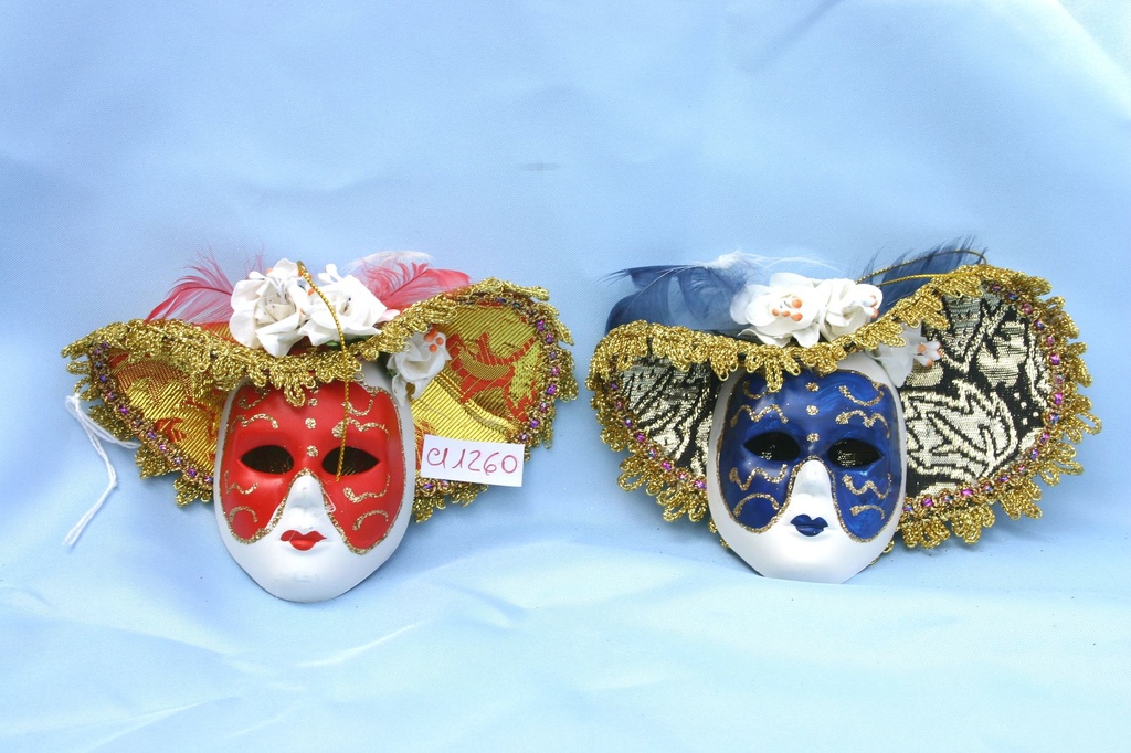 MASCHERA CERAMICA C/CAPP+PIUMA 