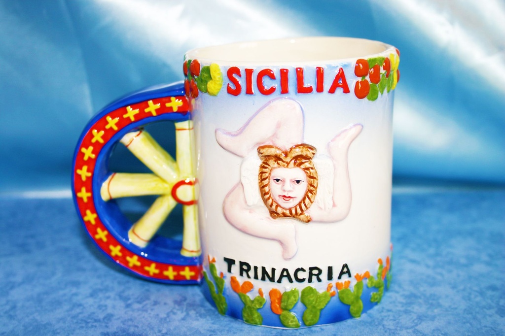 TAZZA CERAMICA SICILIA CARRETTINO 