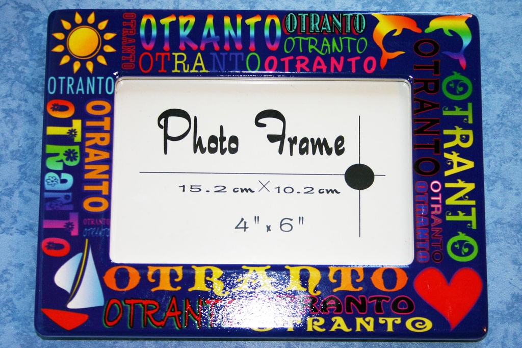 PORTAFOTO CERAMICA SCRITTE OTRANTO GRA 