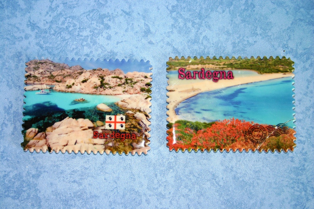 MAGNETE CERAMICA FRANCOBOLLO SARDEGNA 