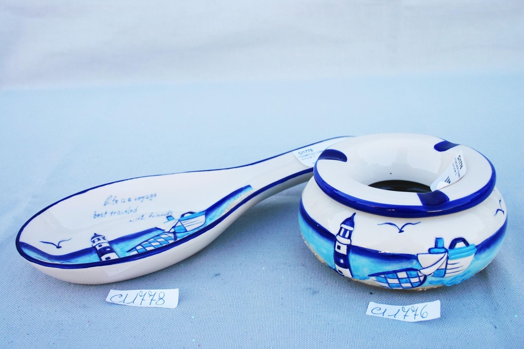 POGGIAMESTOLO CERAMICA c/DEC. FARO E PESCI 