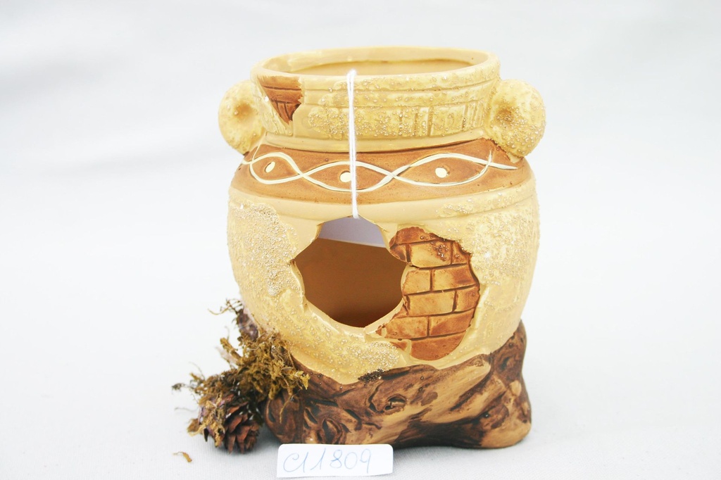 VASO CERAMICA VERTICALE MED C/BASE CERAMICA 