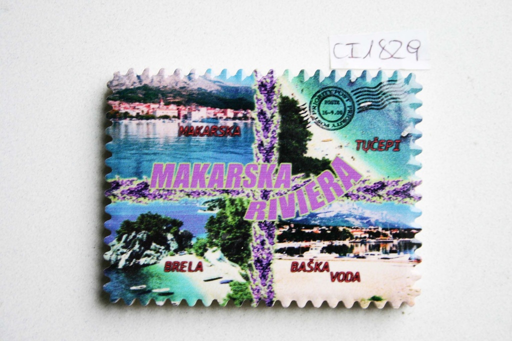 MAGNETE CERAMICA FRANCOBOLLO MAKARSKA RIVIERA 