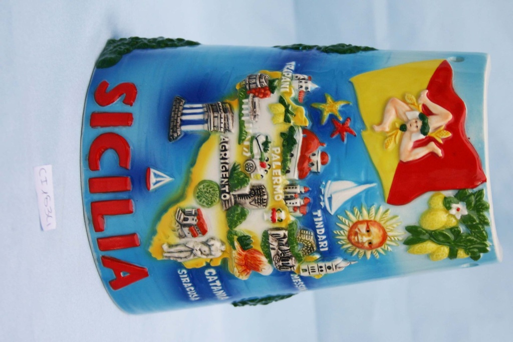 TEGOLA CERAMICA GRANDE SICILIA MAPPA 