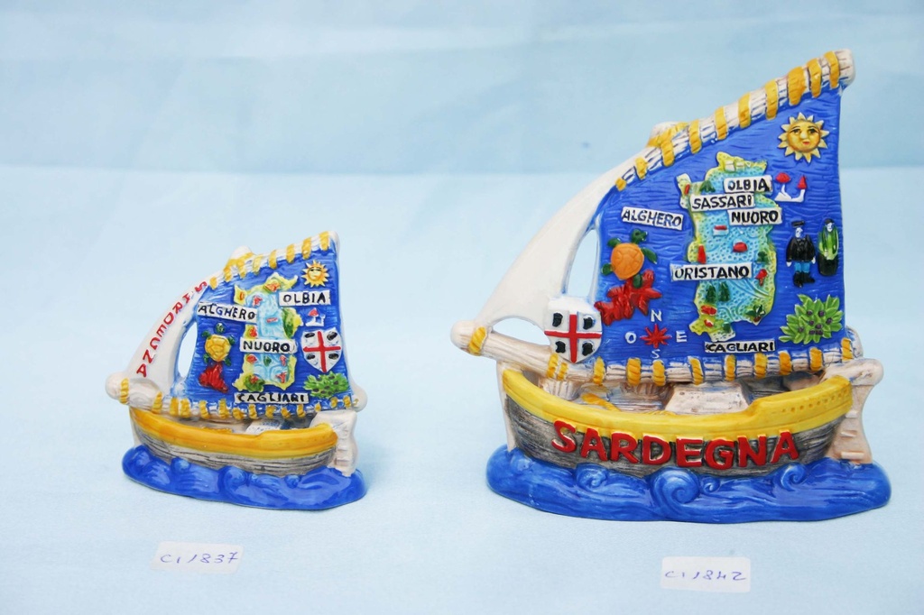 BARCHETTA CERAMICA GRANDE SARDEGNA 